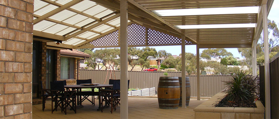 flat roof outdoor living area